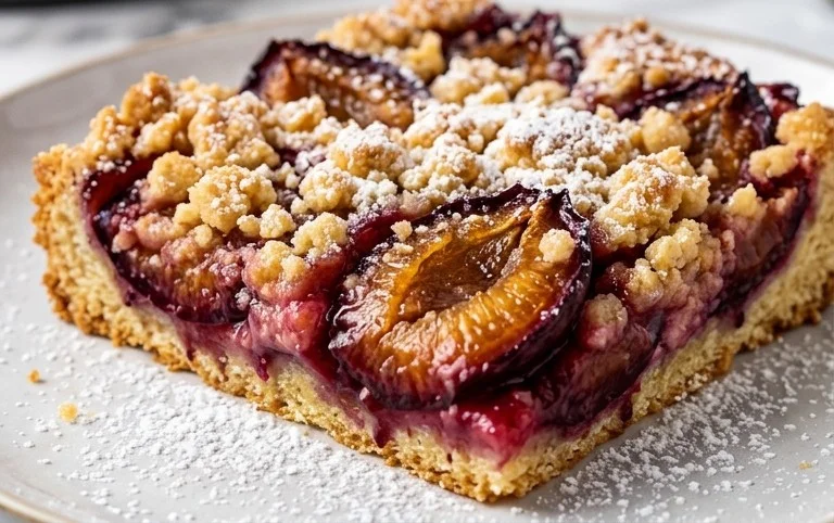 Pflaumenkuchen mit Streuseln