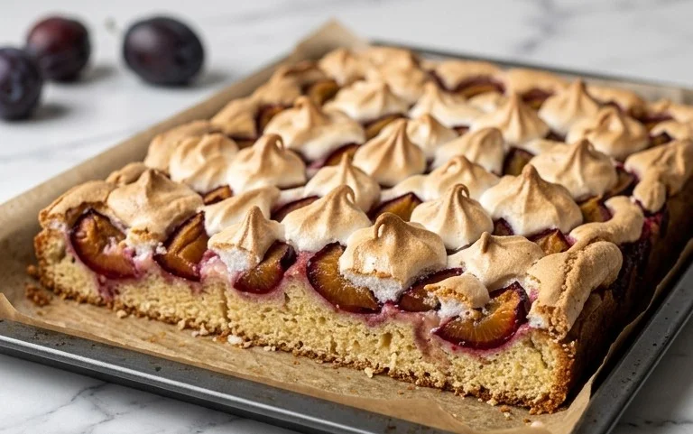 Polnischer Zwetschgenkuchen Blech: Saftig mit Baiser