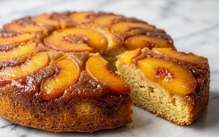Bourbon Extract Pfirsich Kuchen: Southern Charm Upside-Down