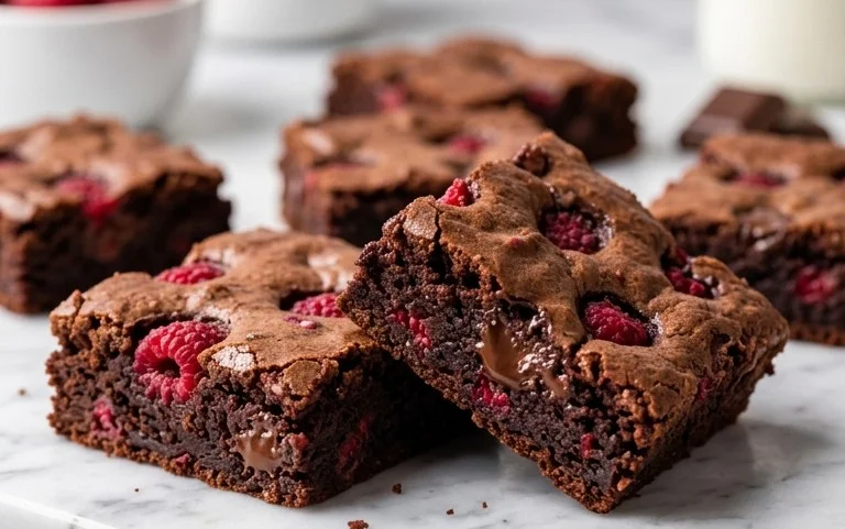 Vegane Himbeer Schoko Brownies: Saftig & Einfach